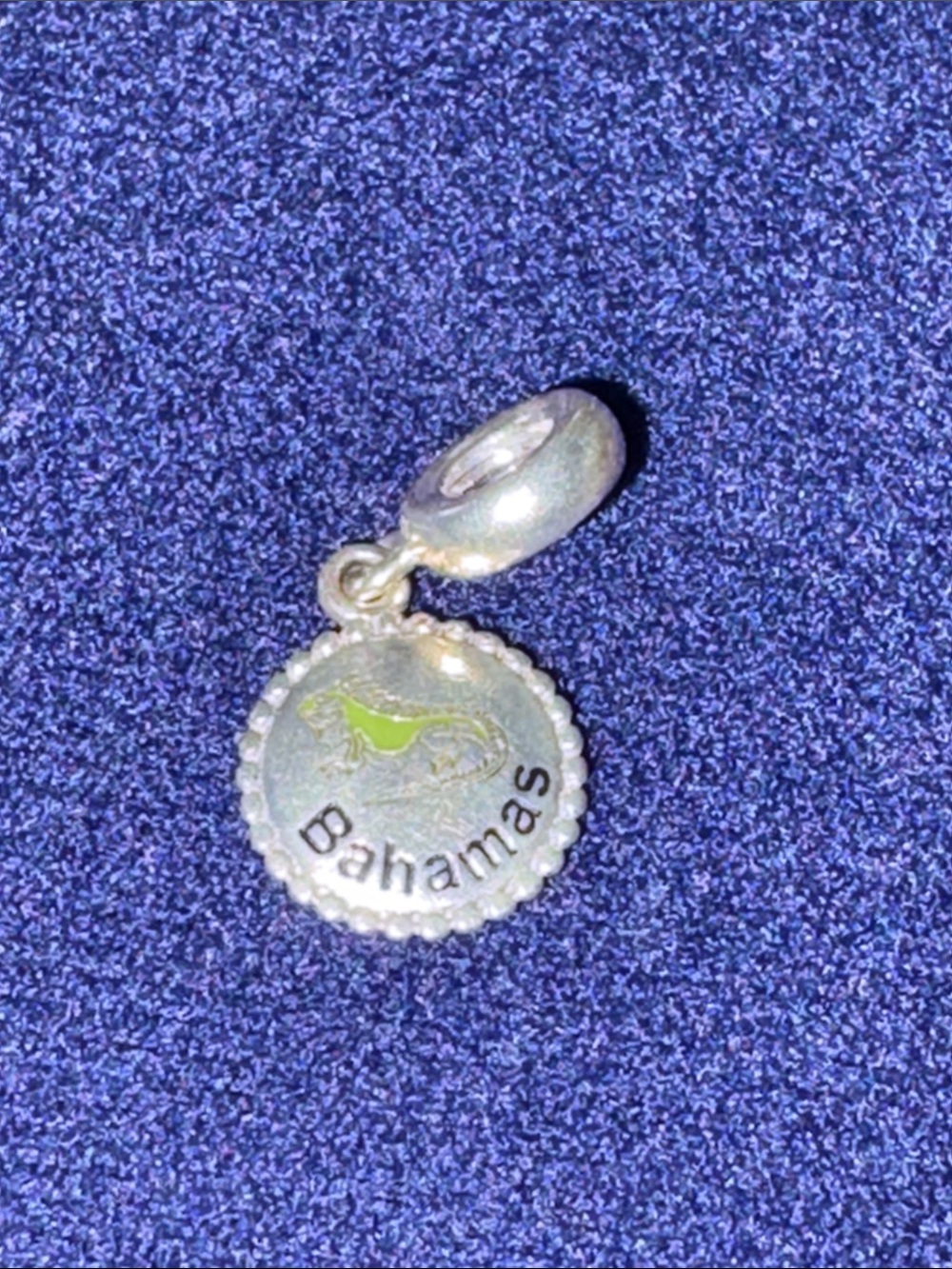 Pandora Gold-Tone Round Logo Dangle Charm